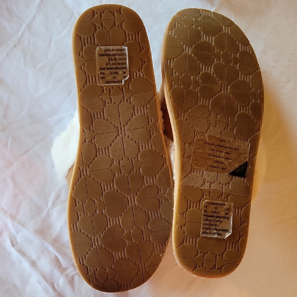 Kate Spade Tan Fur-Lined Women's Slippers - Picture 3 of 4